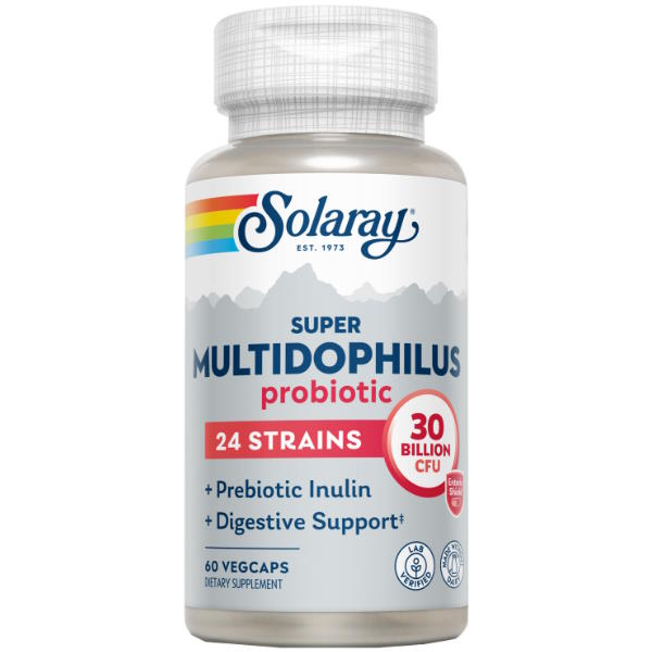 Súper Multidophilus Probiotic 30 Billion 60 Vegcáps - Solaray