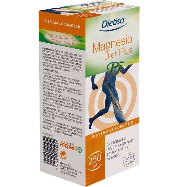 Jarabe Magnesio Diet Plus 250 Ml. - Dielisa