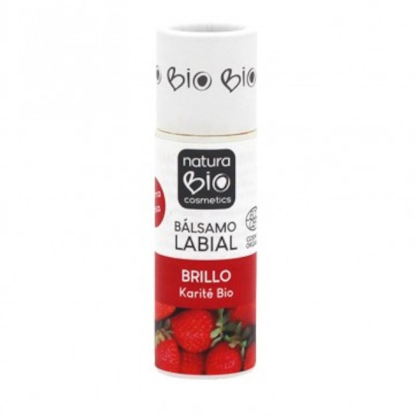 Bálsamo Labial Brillo Karité Fresa Bio - Naturabio