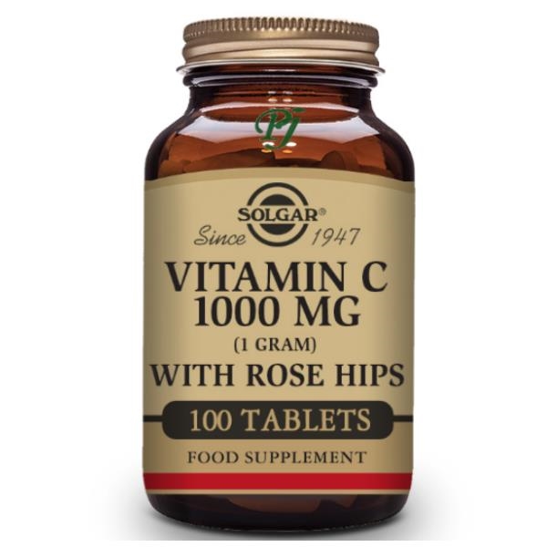 Vitamina C Rose Hips 100 Comprimidos 1000 Mg. - Solgar