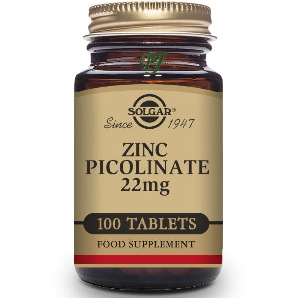 Zinc Picolinato 100 Comprimidos 22 Mg. - Solgar