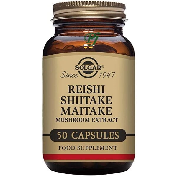 Reishi Shitake Maitake 50 Cápsulas - Solgar