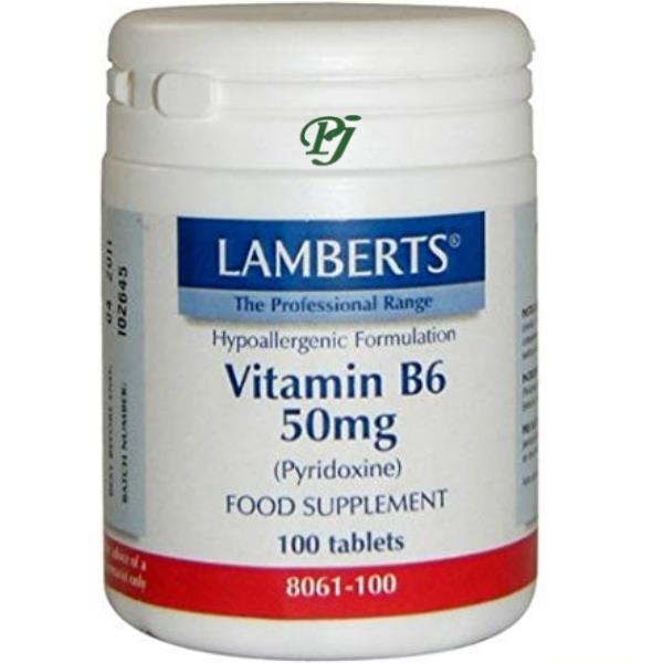 Vitamina B6 100 Tabletas 50 Mg. - Lamberts