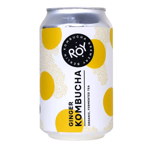 Kombucha Ecológica Jengibre Lata 33 Cl. - Roy Kombucha