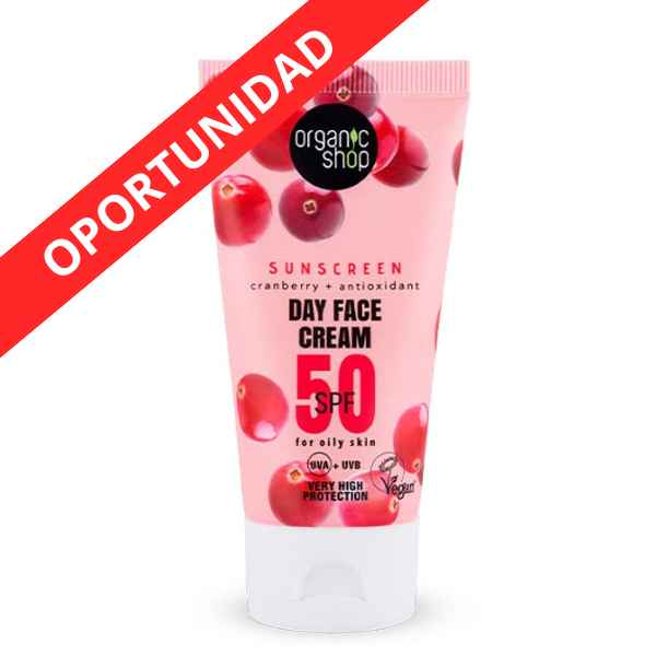 Crema De Día Facial Con Protección Solar Arándano - Organic Shop