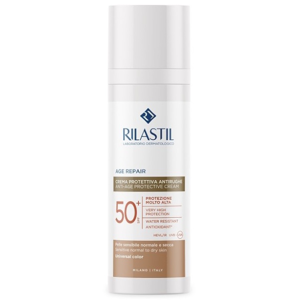 Crema Protectora Spf50+ Age Repair Antiarrugas Con Color - Rilastil