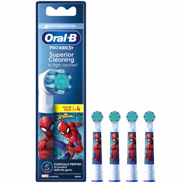 Pro Kids 3+ Recambio Spiderman 4 Cabezales - Oral B