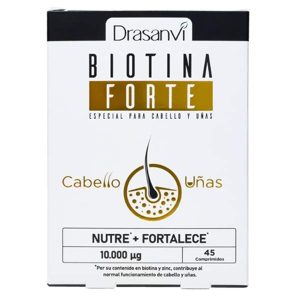 Biotina Forte 45 Comprimidos 10000 Ug. - Drasanvi