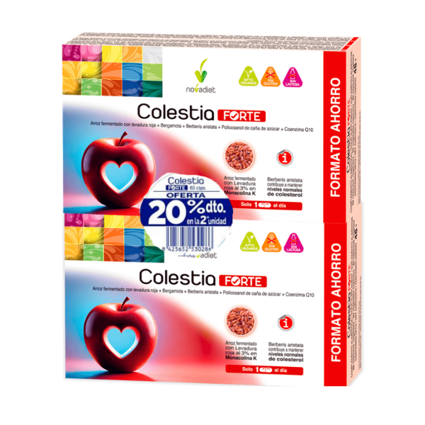 Pack Colestia Forte 60+60 Cápsulas 20% Dto En 2ª Unidad - Novadiet