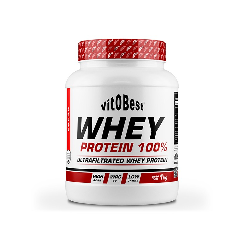 Whey Protein 100% Fresa 1 Kg. - VitoBest