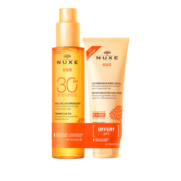 Aceite Bronceador + Loción Rostro Y Cuerpo Spf 30+ - Nuxe