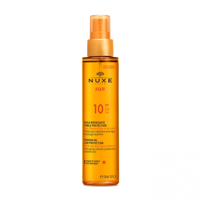 Aceite Bronceador Rostro Y Cuerpo Spf 10+ 150 Ml. - Nuxe