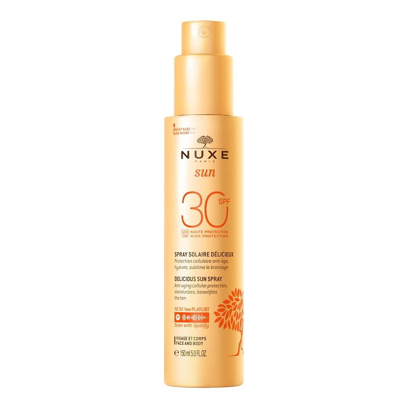 Spray Solar Delicioso Protección Rostro Y Cuerpo Spf 30+ 150 Ml. - Nuxe