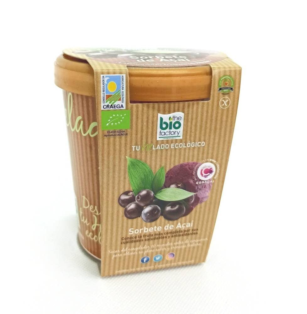Helado Açaí Vegano Bio 480 Ml. - The Bio Factory