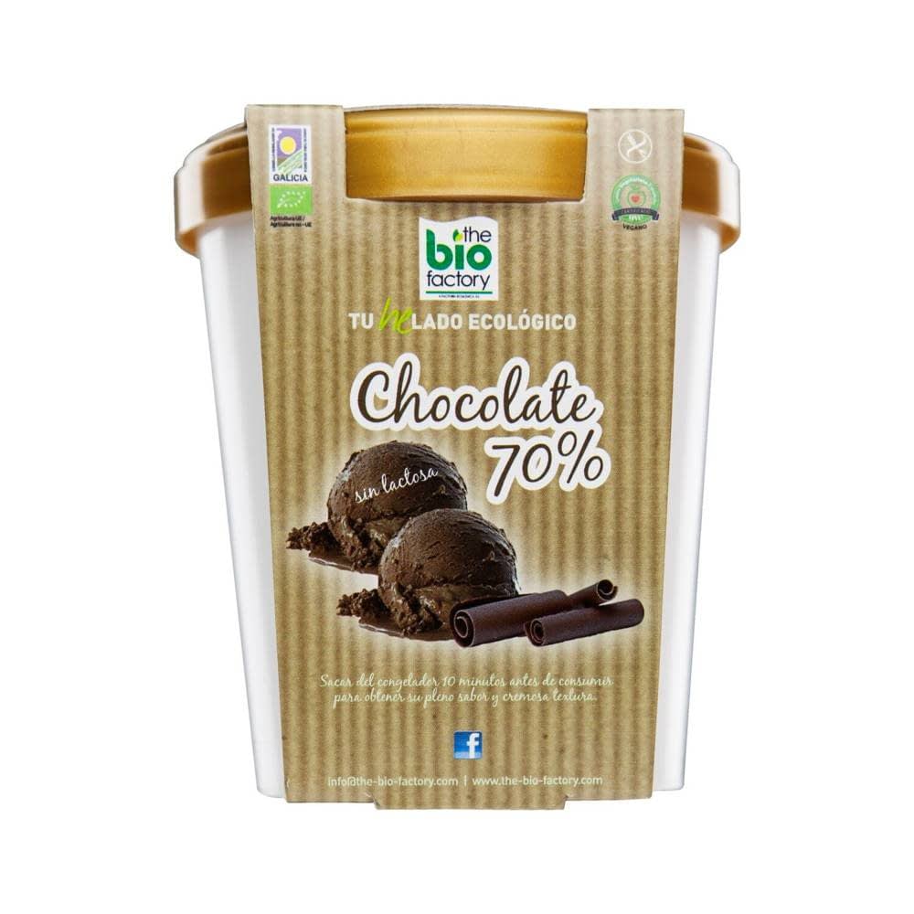Helado Chocolate Negro 70% Vegano Bio 480 Ml. - The Bio Factory