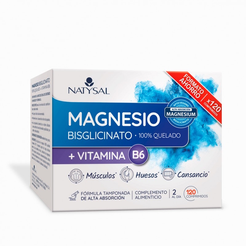 Pack Doble Magnesio Bisglicinato + Vit. B6 120 Comprimidos - Natysal