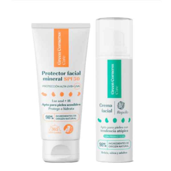 Pack Protector Facial Spf50 + Crema Facial Al 50% - Green Cornerss