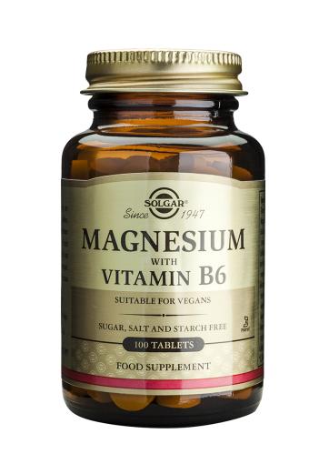 Magnesio Con Vitamina B6 100 Tabletas - Solgar