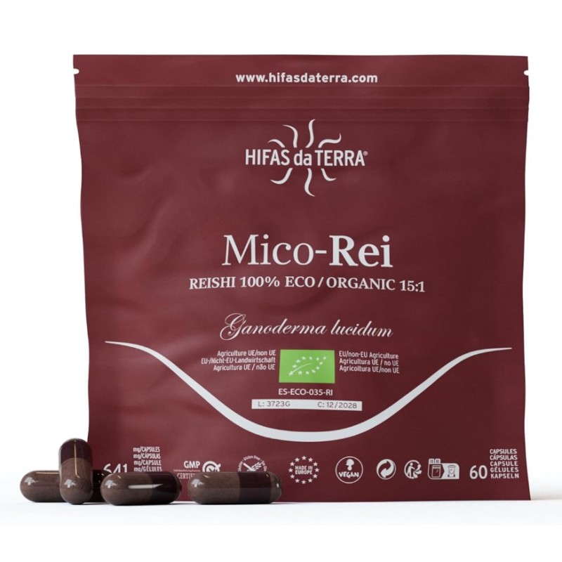 Reishi Mico Rei 60 Cápsulas Eco Doypack - Hifas Da Terra