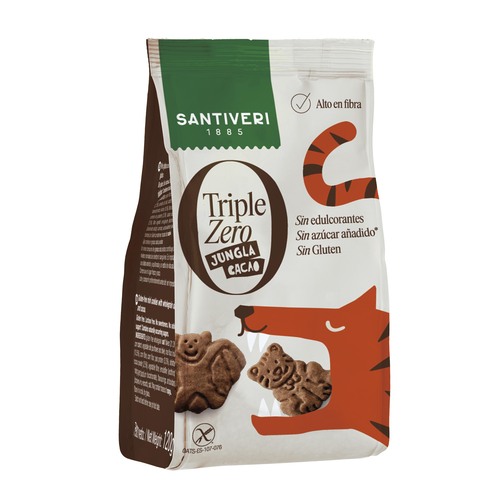 Galleta Jungla Cacao Triple Zero 120 G. - Santiveri