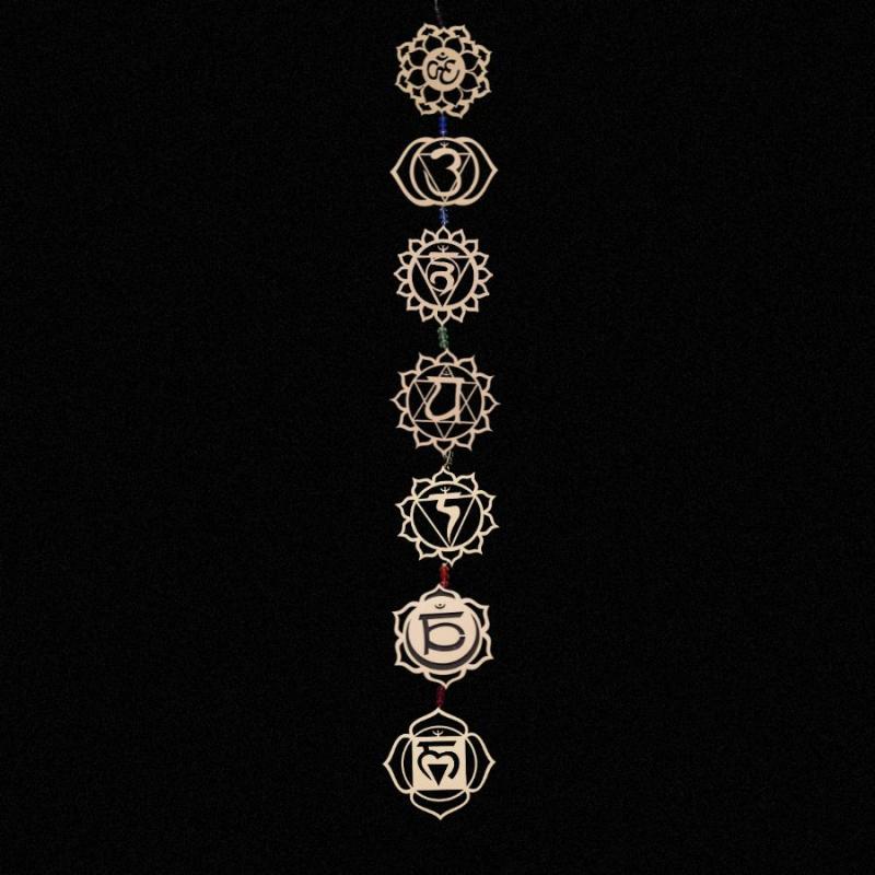 Adorno Móvil Chakras Madera 77,5 Cm. - Kunugi