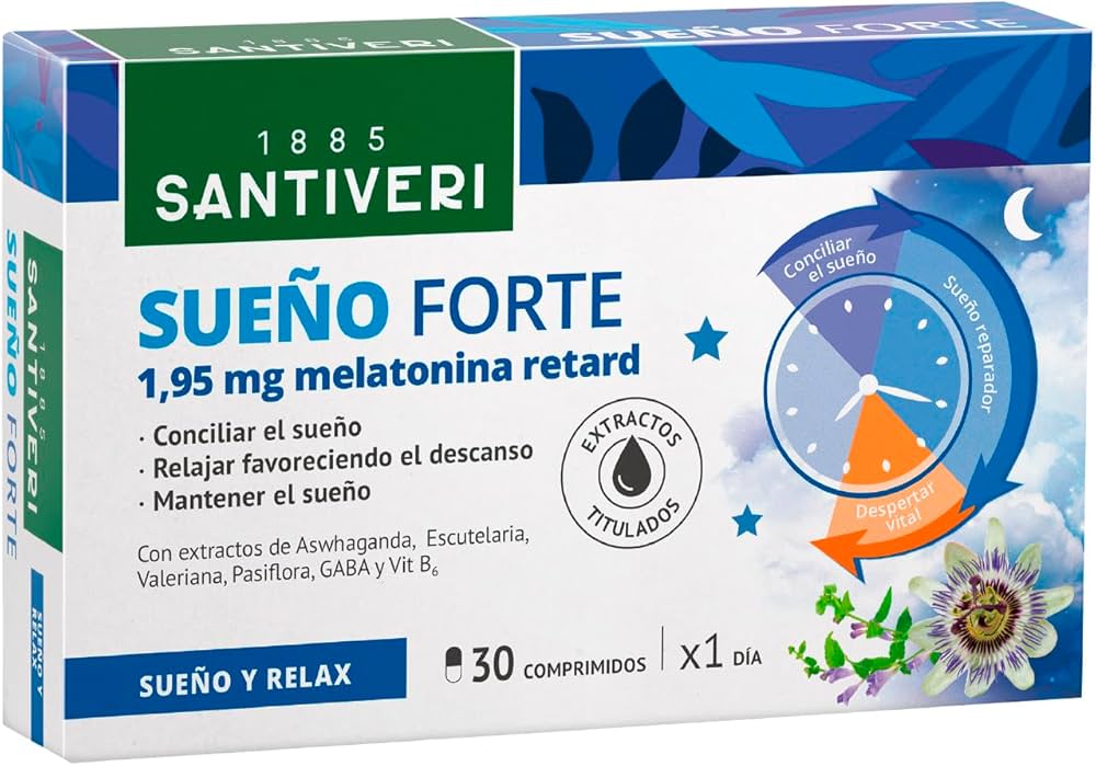 Sueño Forte Melatonina Retard 1,95 Mg. 30 Comprimidos 2ª Unidad 50% - Santiveri