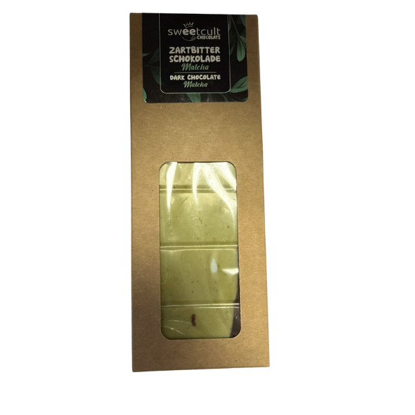 Tableta De Chocolate Negro Y Matcha 50 G. - Sweetcult