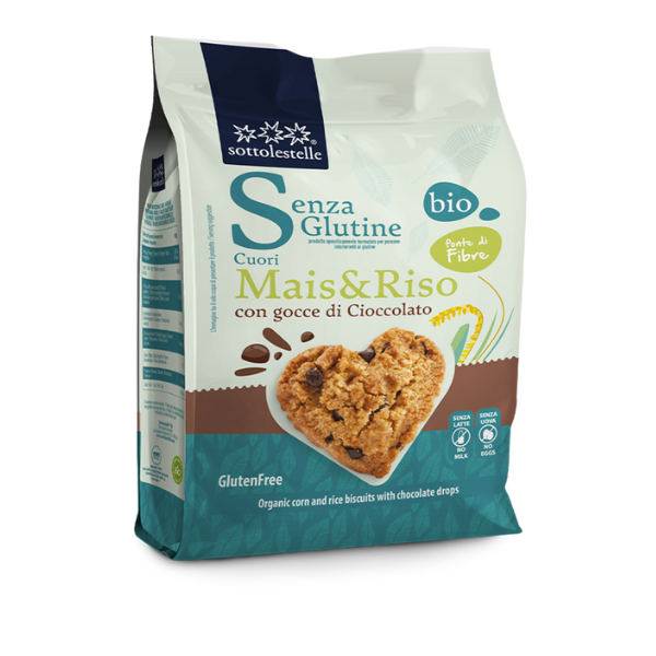 Galletas Maíz Arroz Chips Choco Sin Gluten 250 G. - Sottolestelle