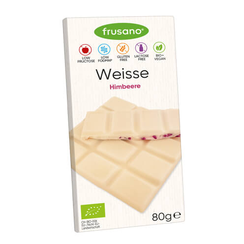Chocolate Blanco Con Frambuesas 80 G. - Frusano