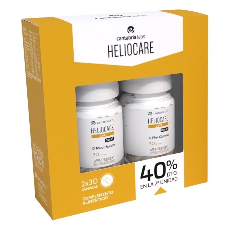 Heliocare Duplo 360 º D Plus 2 X 30 Cápsulas 2ª Ud. 40% Dto. - Cantabria Labs