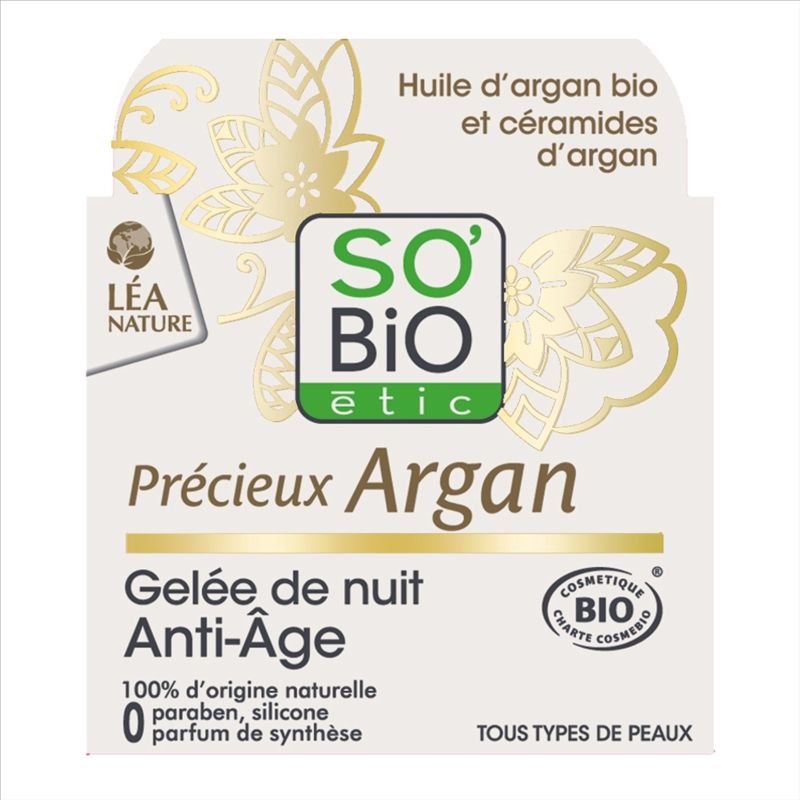 Gel Noche Antiedad Argán 40 Ml. - So Bio