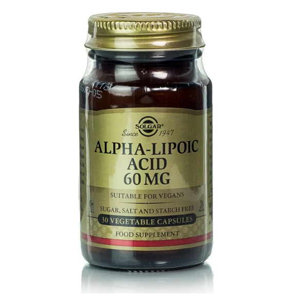Alpha Ácido Lipoico 30 Cápsulas 60 Mg. - Solgar