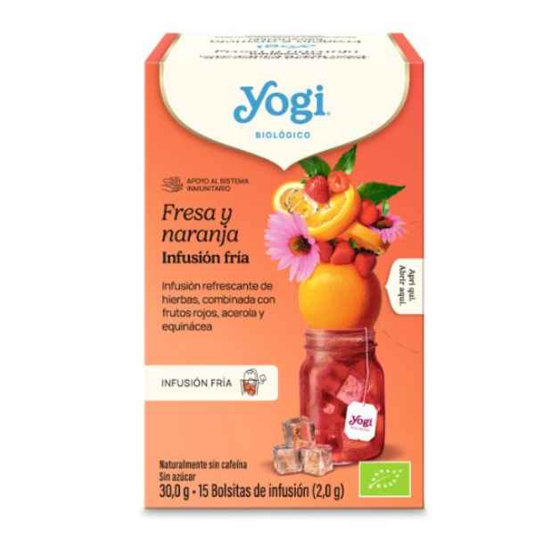 Infusión Fría Fresa Y Naranja 15 x 30 G. - Yogi Tea