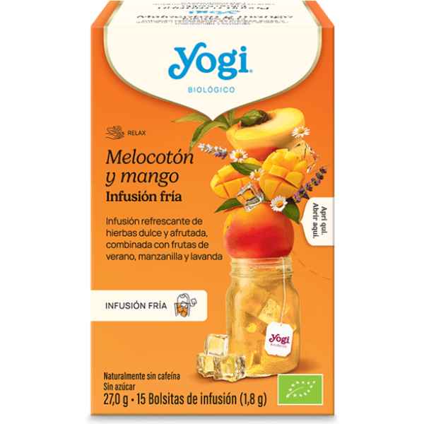 Infusión Fría Melocotón Y Mango 15 x 30 G. - Yogi Tea
