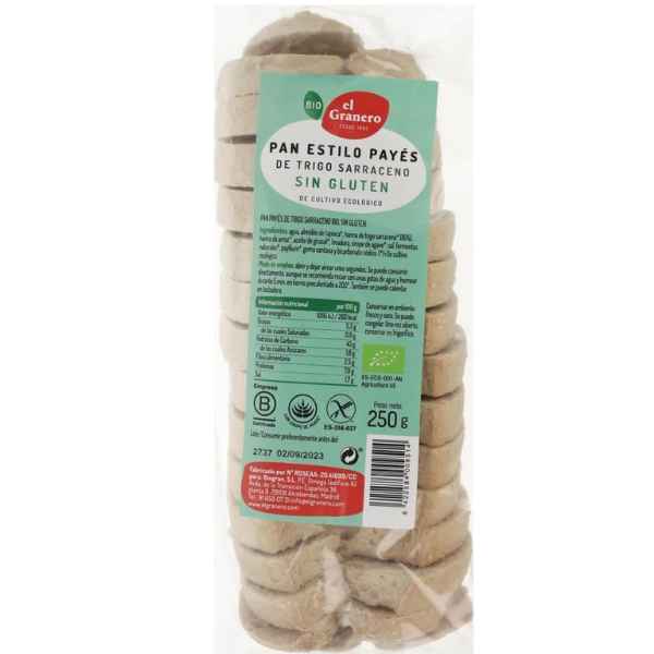 Pan Payés Con Trigo Sarraceno Bio 250 G. - El Granero