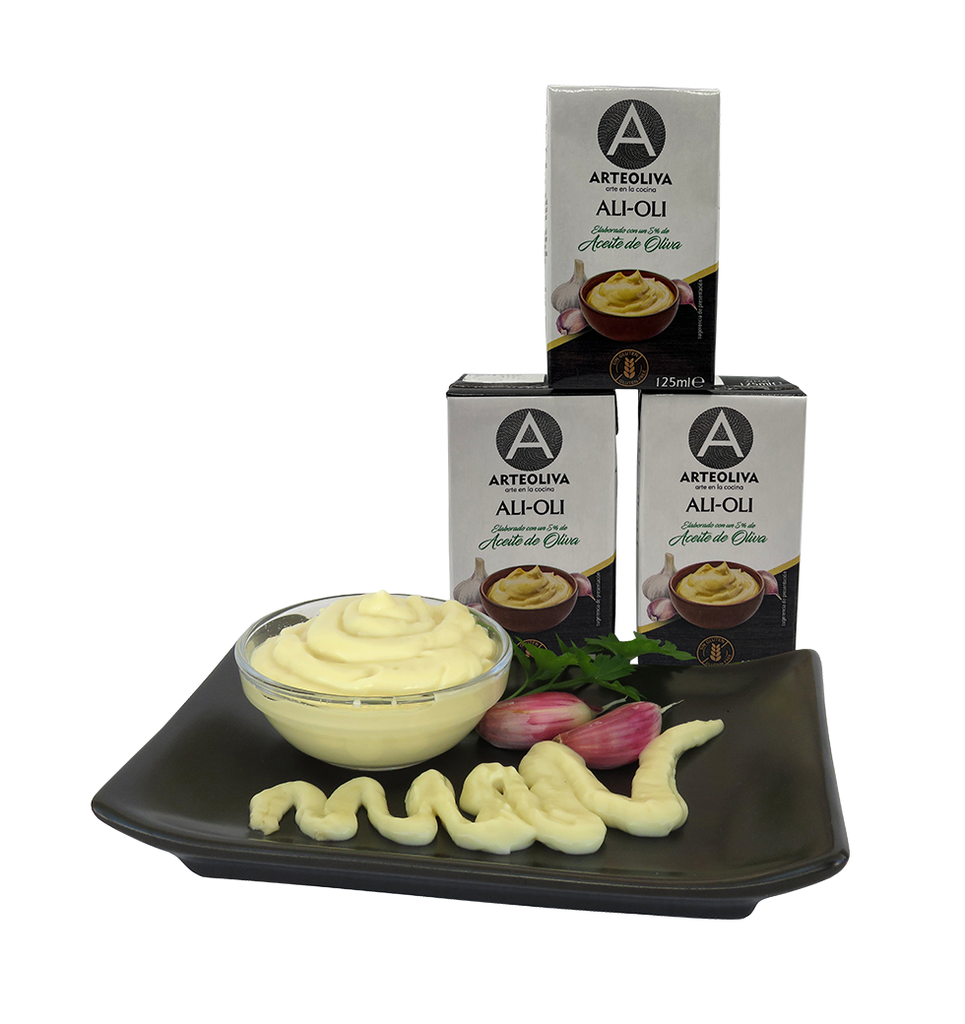 Salsa Alioli Bio 3x125 Ml. - Arteoliva