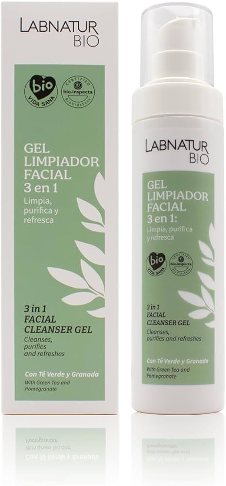 Gel Limpiador Facial 3 en 1 Té Verde Y Granada 150 Ml. - Labnatur