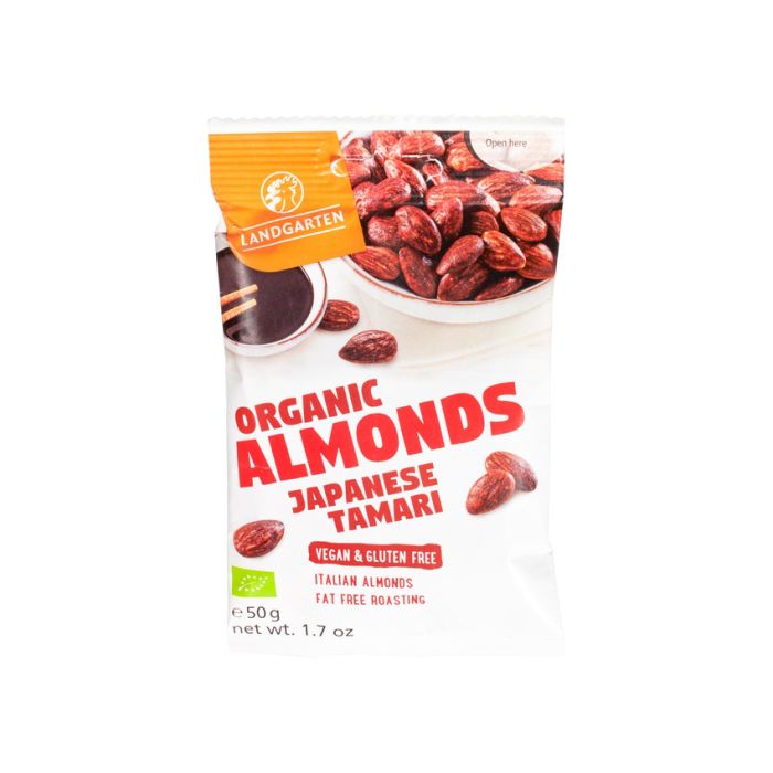 Almendras Ecológicas Con Salsa Tamari 50 G. - Landgarten