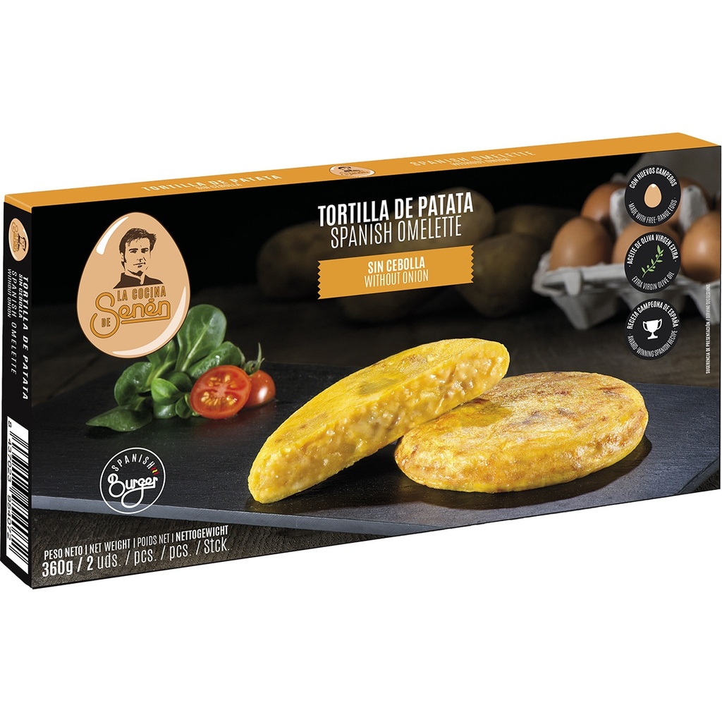 Tortilla De Patatas Sin Cebolla 2 X 180 G. Sin Gluten Spanish Burger Baby - La Cocina De Senen