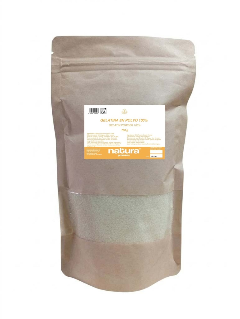 Gelatina Porcina Polvo 700 G. - Natura Premiun