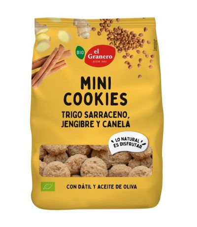 Mini Cookies Jengibre Y Canela Bio 130 G. - El Granero