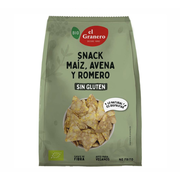 Snack De Maíz Avena Y Romero Bio 60 G. - El Granero