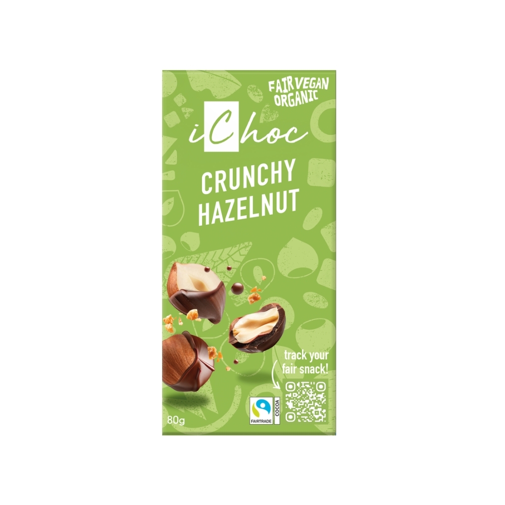 Chocolate Vegano Crunchy Hazelnut 80 G. - Ichoc