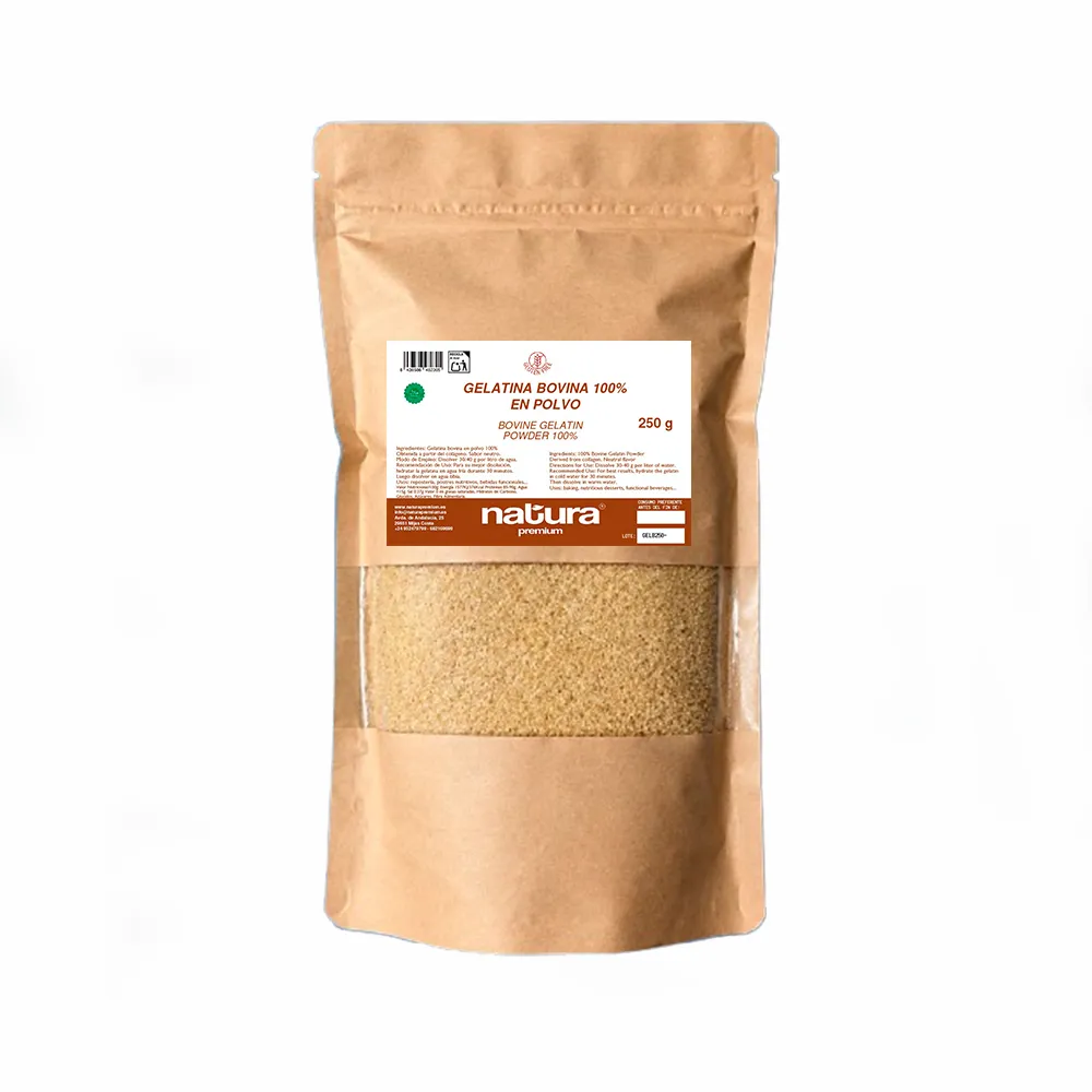 Gelatina Bovina 100% Polvo 250 G. - Natura Premium