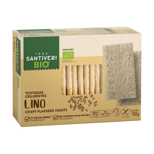 Tostadas Crujientes Lino 100 G. - Santiveri