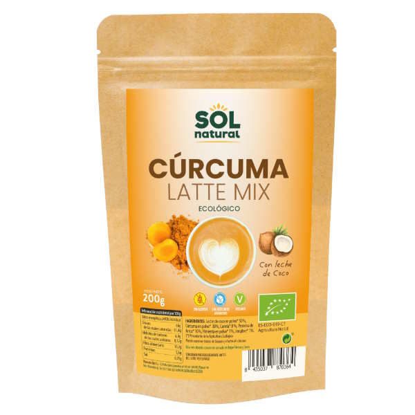 Cúrcuma Latte Mix 200 G. Bio - Sol Natural