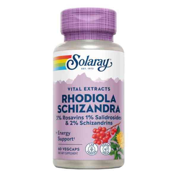 Rhodiola Schizandra 60 Vegcáps 500 Mg. - Solaray