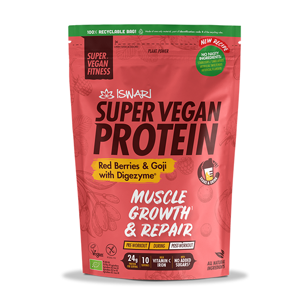 Súper Vegan Protein Red Berry Y Goji 400 G. - Iswari