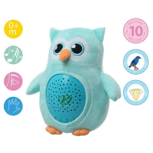 Kiokids Proyector Luz Noche Buho Azul