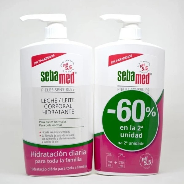 Leche Corporal  2X750Ml. 60% 2ª Uds - Sebamed